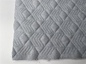 Møbelstof - quiltet og sart gråblå